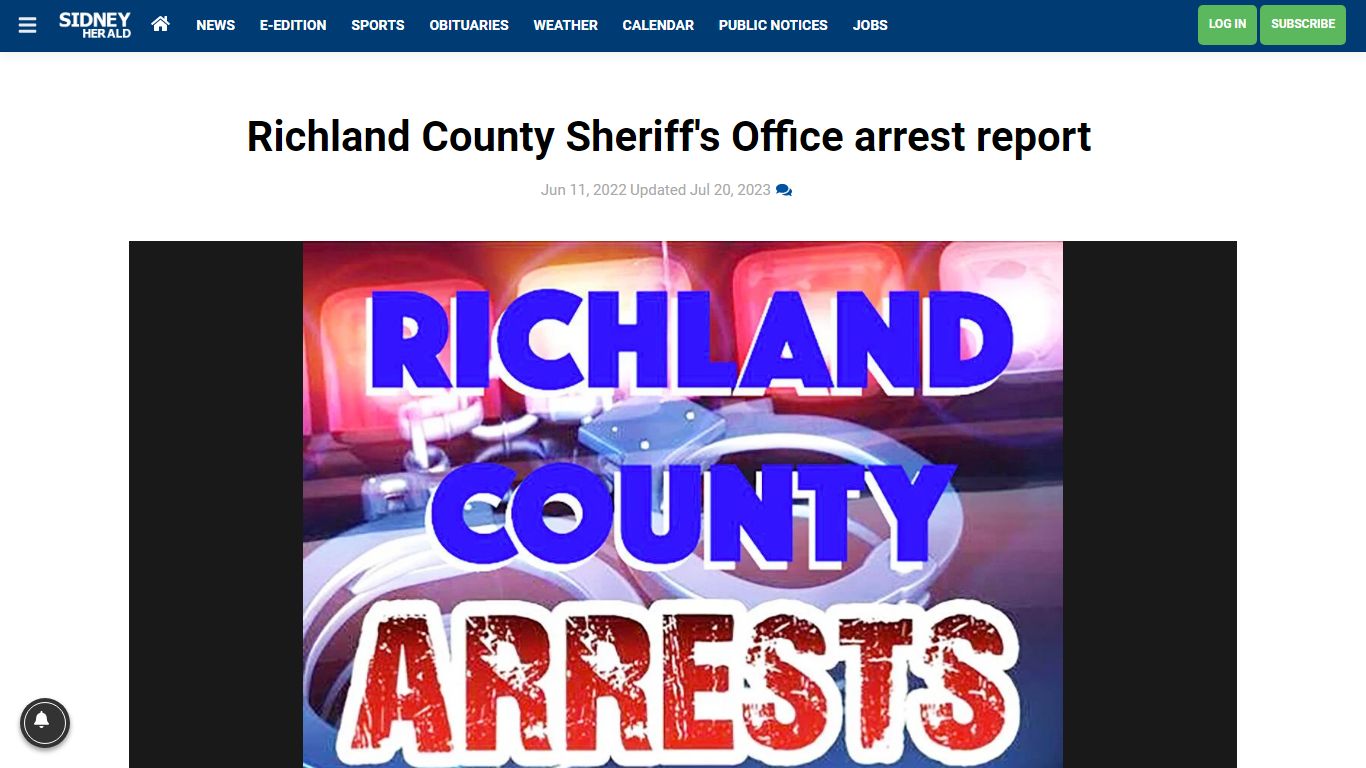 Richland County Sheriff's Office arrest report | Local News ...